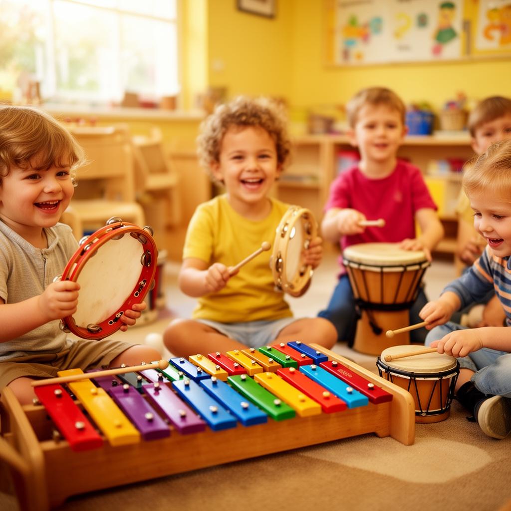 Atividade de Música na Happy Bee